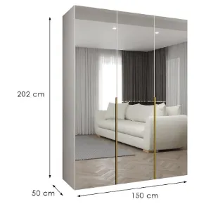 Obrazek Szafa Alicante III 150 biały/złoty