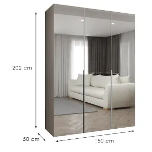 Obrazek Szafa Alicante III 150 kaszmir/srebrny