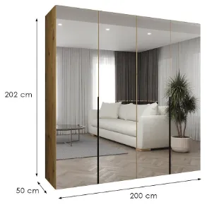 Obrazek Szafa Alicante III 200 artisan czarny