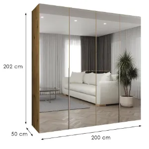 Obrazek Szafa Alicante III 200 artisan srebrny