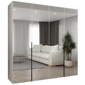 Obrazek Szafa Alicante III 200 biały/czarny