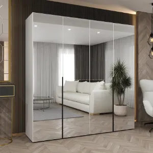 Obrazek Szafa Alicante III 200 biały/czarny