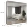 Obrazek Szafa Alicante III 200 biały/srebrny