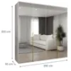 Obrazek Szafa Alicante III 200 biały/złoty