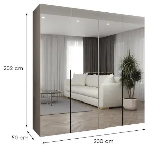 Obrazek Szafa Alicante III 200 kaszmir/czarny