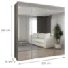 Obrazek Szafa Alicante III 200 kaszmir/srebrny