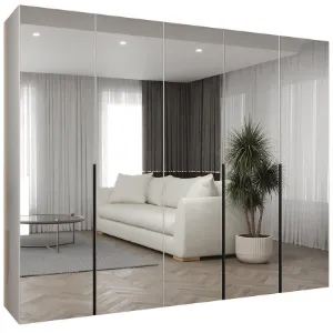 Obrazek Szafa Alicante III 250 biały/czarny