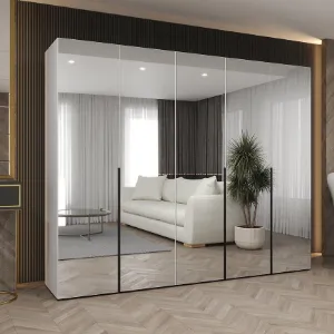 Obrazek Szafa Alicante III 250 biały/czarny