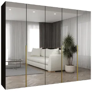 Obrazek Szafa Alicante III 250 czarny/złoty