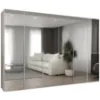 Obrazek Szafa Alicante III 300 biały/srebrny