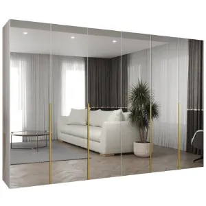 Obrazek Szafa Alicante III 300 biały/złoty