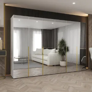 Obrazek Szafa Alicante III 300 biały/złoty