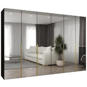 Obrazek Szafa Alicante III 300 czarny/złoty