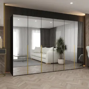 Obrazek Szafa Alicante III 300 czarny/złoty