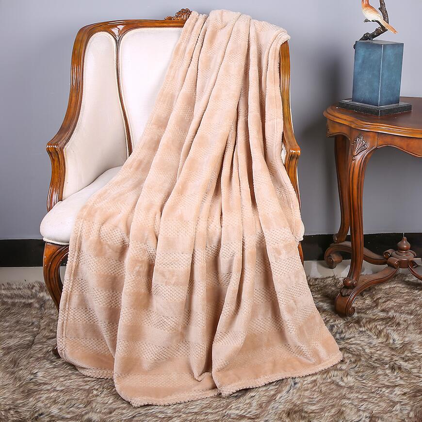 Koc Elina 70x140 cm beżowy