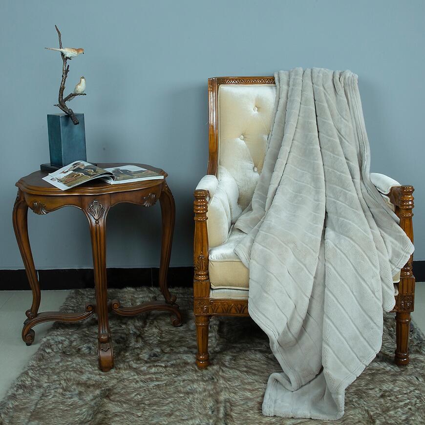 Koc CLAUDI 200x220cm beżowy