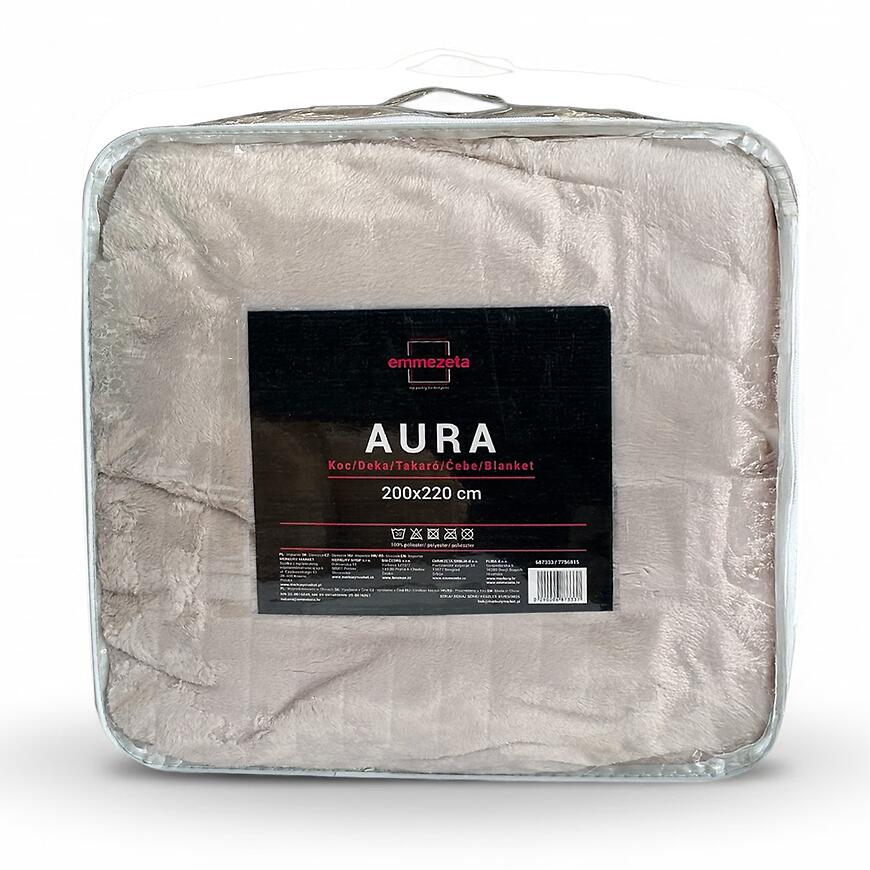 Koc Aura 200x220 cm beżowy