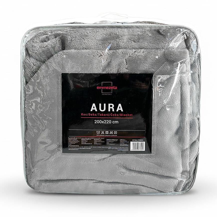 Koc Aura 200x220 cm szary