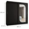 Obrazek Szafa Lucy 200 czarny