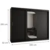 Obrazek Szafa Lucy 250 czarny