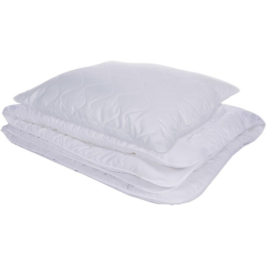 Komplet Poliestrowy W Białym Poszyciu 140/200 + Poduszka 70/80