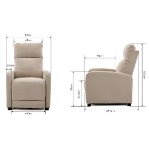 Obrazek Fotel Pillo Holms 38 ciemny beżowy