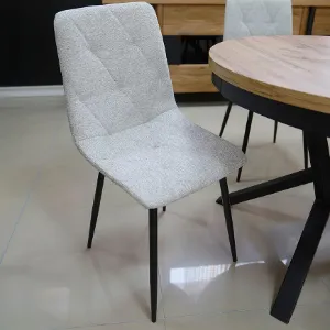 Obrazek Krzesło Naomi Jasny Szary Borg 05