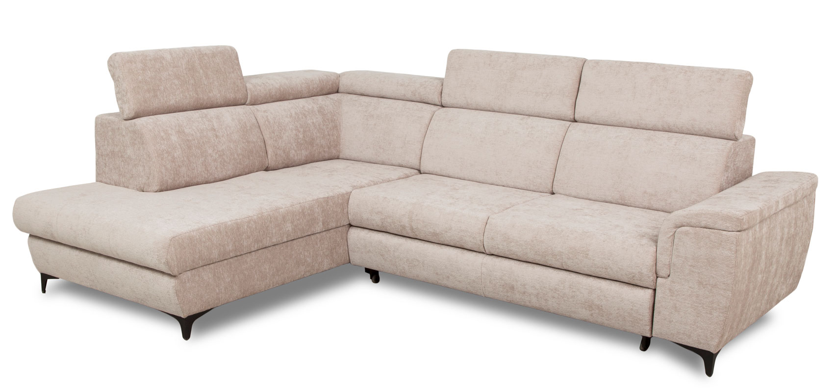 Narożnik rozkładany Hector prawostronny beżowy