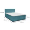 Obrazek Łóżko Calipso V 160x200 Tilia 75 turkusowy