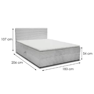 Obrazek Łóżko Calipso V 180x200 Tilia 86 szary