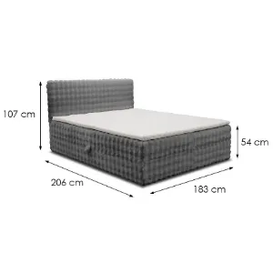 Obrazek Łóżko Calipso VI 180x200 Bubble 16 szary