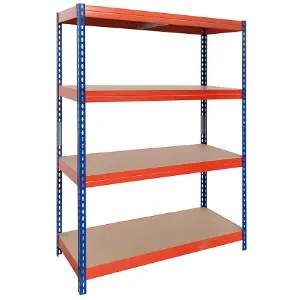 Obrazek Regał metalowy magazynowy 192x100x50 cm – 4 półki/300kg