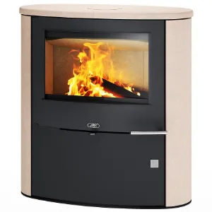 Obrazek Piec kominkowy Omaha Cream HD czarny