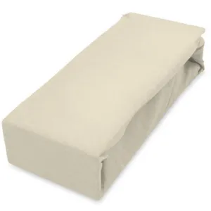 Obrazek Prześcieradło jersey z gumką 160x200 kremowy