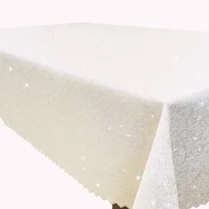 Obrazek Obrus Glitter złota nić biały 140x200 cm