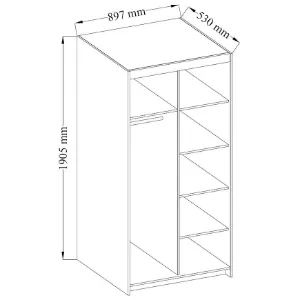 Obrazek Szafa Elena 2D beż piaskowy