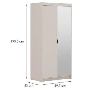 Obrazek Szafa Elena 2D 1lustro beż piaskowy