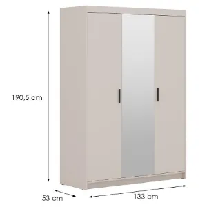 Obrazek Szafa Elena 3D lustro beż piaskowy