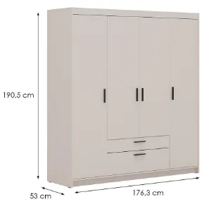 Obrazek Szafa Elena 4D 2S beż piaskowy