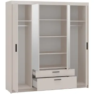 Obrazek Szafa Elena 4D 2S lustro beż piaskowy