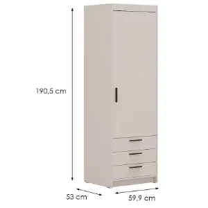 Obrazek Szafa Elena 1D 3S beż piaskowy