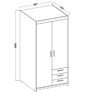 Obrazek Szafa Elena 2D 3S beż piaskowy