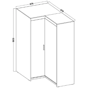 Obrazek Szafa Elena 2D narożna beż piaskowy