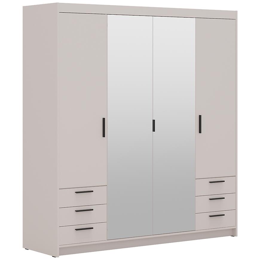 Szafa Elena 4D 6S lustro beż piaskowy