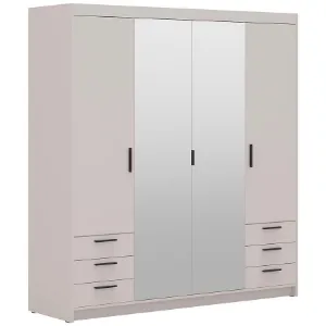 Obrazek Szafa Elena 4D 6S lustro beż piaskowy