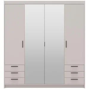 Obrazek Szafa Elena 4D 6S lustro beż piaskowy