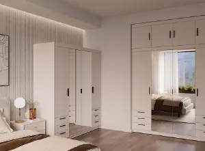 Obrazek Szafa Elena 4D 6S lustro beż piaskowy