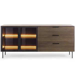 Obrazek Komoda Lumi C 181 2d3s + Led D.Dunin + Czarny