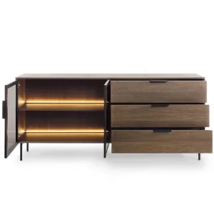 Obrazek Komoda Lumi C 181 2d3s + Led D.Dunin + Czarny