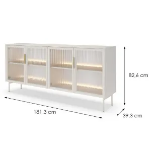 Obrazek Komoda Lumi B 181 4d + Led Kaszmir